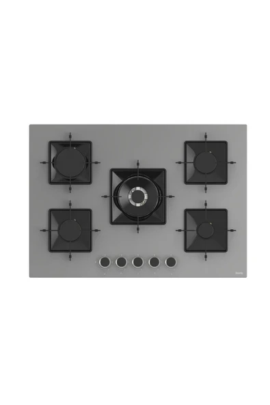 Ferre SS Serisi Gri 5 Gözlü Ankastre Set ( QBL62CPR-SS038-D065 ) - Resim 3