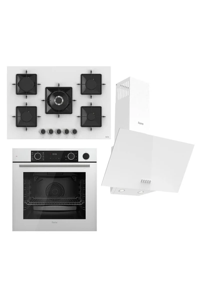 Ferre Steamart Ss Serisi Beyaz Set (ss036 Xe64cb D087 ) -75'lik Seri - Kare Emaye Izgara ürün görseli 1