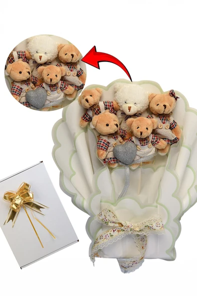 Premium Giysili Yumoş Peluş Ayıcık Buketi, Sevgiliye, Doğum Gününe Hediye - 2