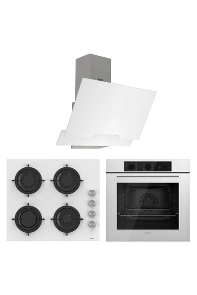 Ferre Soft Line Beyaz Ankastre Set ( QBL62CB-CS206-D064 ) ürün görseli 1