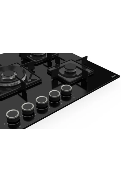 Ferre SS Serisi Siyah 5 Gözlü Ankastre Set ( QBL62CS-SS035-D077 ) - 5