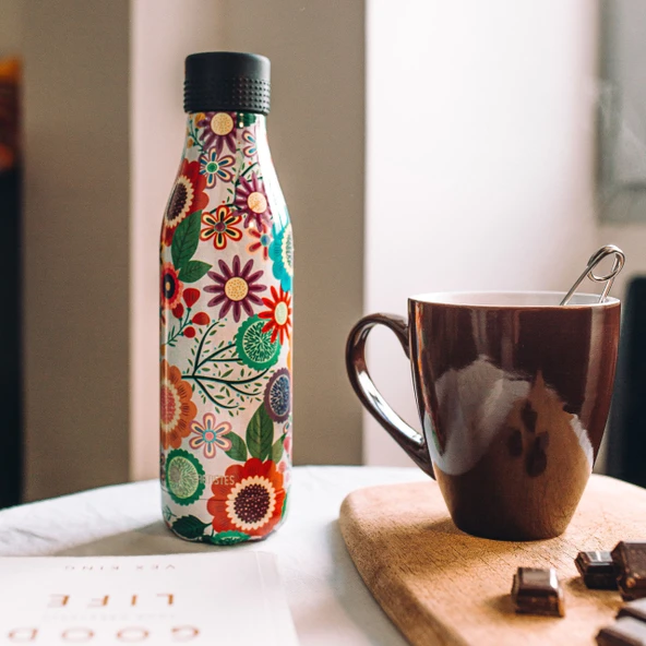 Les Artistes Paris Isı Yalıtımlı Çelik Termos 500ml Tattoo  Gri 500 ML - 7