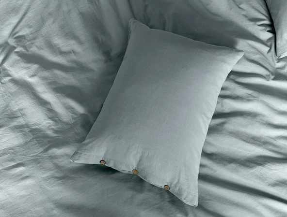 Madame Coco NT0000000111 Mer King Size Yıkamalı Linen Nevresim Takımı, Mavi - 4