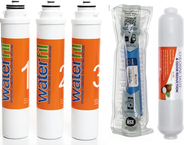 Sulook Waterlife Su Arıtma Cihazı Uyumlu Tak-Çevir 5'li Filtre Seti, Lg Membranlı - Resim 2