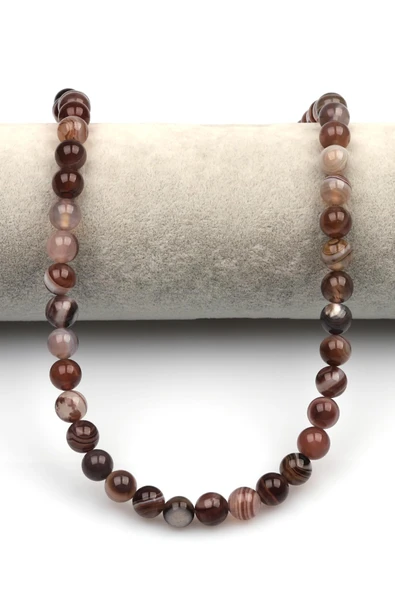 Botswana Akik Doğal Taş Dizi 8 mm Küre Kesim - Resim 2