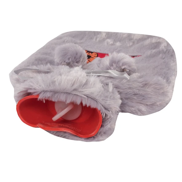 Biggdesign Cats Gri Peluş Sıcak Su Torbası, Yumuşak Kılıf, 2 L, Kedili Tasarım, 20x35, Su Sızdırmaz - 4