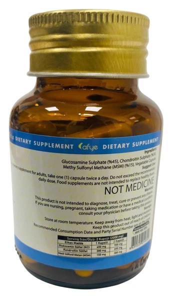 Afye Glukozamin Kondroitin Msm 1000mg  (50Kapsül) - 3