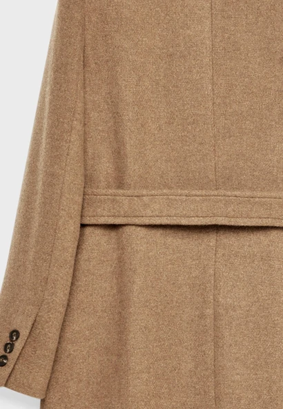 Stradivarius Keçe dokulu kemerli kaban - 6