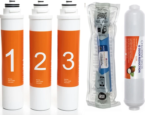 Sulook Waterlife Su Arıtma Cihazı Uyumlu Tak-Çevir 5'li Filtre Seti, Lg Membranlı