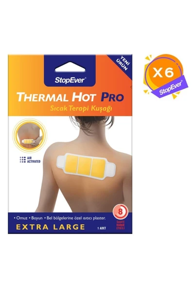 Thermal Hot Pro Sıcak Terapi Kuşağı - 6x1 Adet