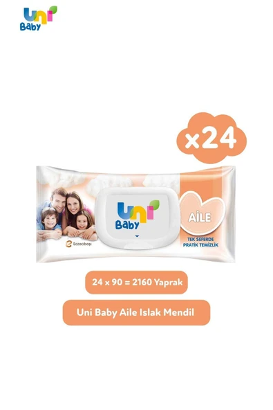 Aile Islak Mendil 24'lü 2160 Yaprak