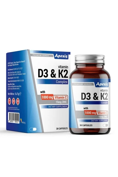 Vitamin C 1000 Mg D3 & K2 Complex 30 Kapsül