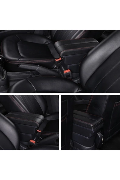 Velonova Volkswagen Golf 5 Sürgülü Kolçak Kol Dayama 2 Adet USB Lİ Araca Özel Delmesiz Vidasız Montaj - 4