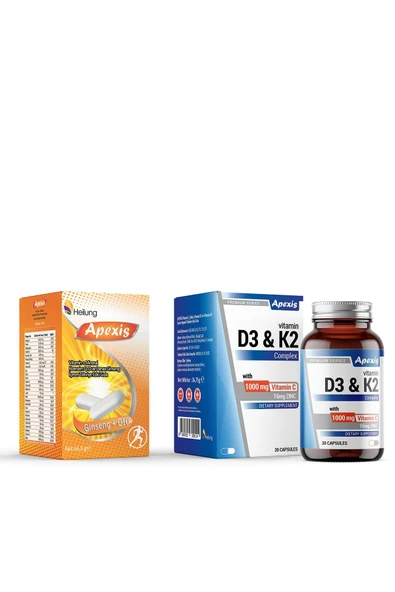 Multivitamin + Q10+ginseng Tablet & D3 & K2 Complex 30 Kapsül