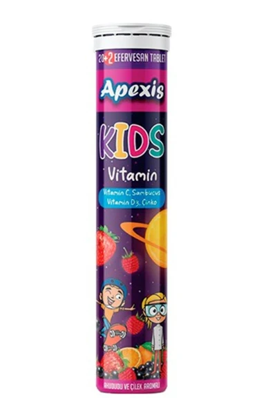 Kids Vitamin Ahududu Ve Çilek Aromalı 22 Efervesan Tablet