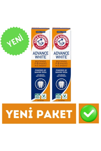 3 Tona Kadar Beyazlatıcı Diş Macunu - Advance White 75 ml Yeni Ambalaj 2 ADET