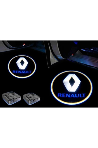 Velonova   Renault Kapı Altı Logo Kapı Altı Led Mesafe Sensörlü Pilli Yapıştırmalı Yeni Nesil