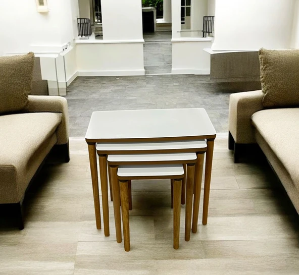 ES zigon sehpa 4 lü ahşap ayak klasik - 9