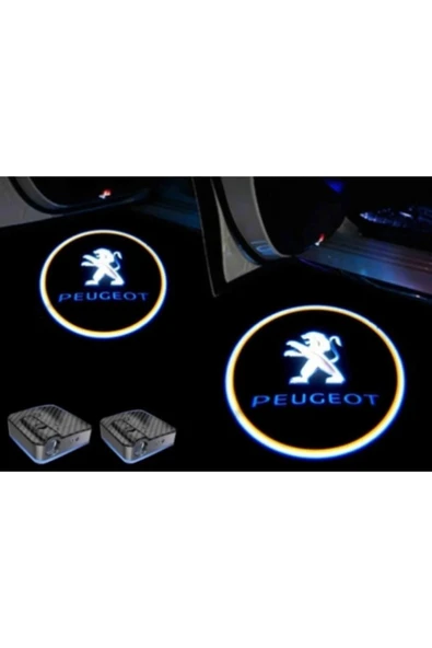 Velonova   Peugeot Kapı Altı Logo Kapı Altı Led Mesafe Sensörlü Pilli Yapıştırmalı Yeni Nesil