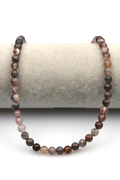 Botswana Akik Doğal Taş Dizi 6 mm Küre Kesim - Resim 2