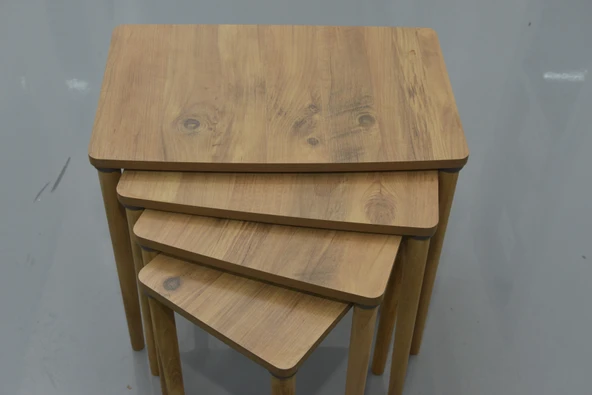 ES zigon sehpa 4 lü ahşap ayak klasik - 3