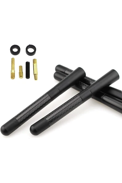 Velonova OPEL MODELLERİ Uyumlu Alüminyum Karbon Fiber Oto Araç Anten Çubuğu Siyah - Resim 2