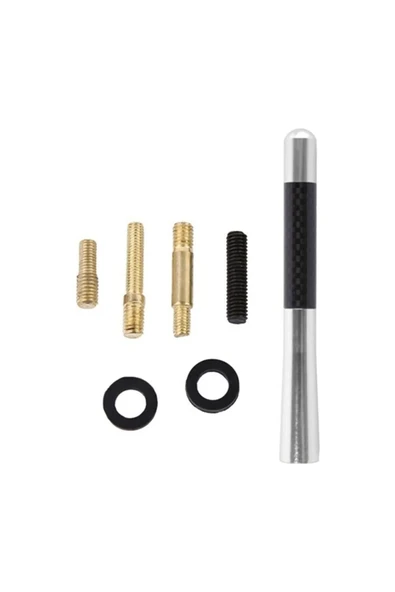 Velonova   MİNİ COOPER MODELLERİ Uyumlu Alüminyum Karbon Fiber Oto Araç Anten Çubuğu Gri - 3
