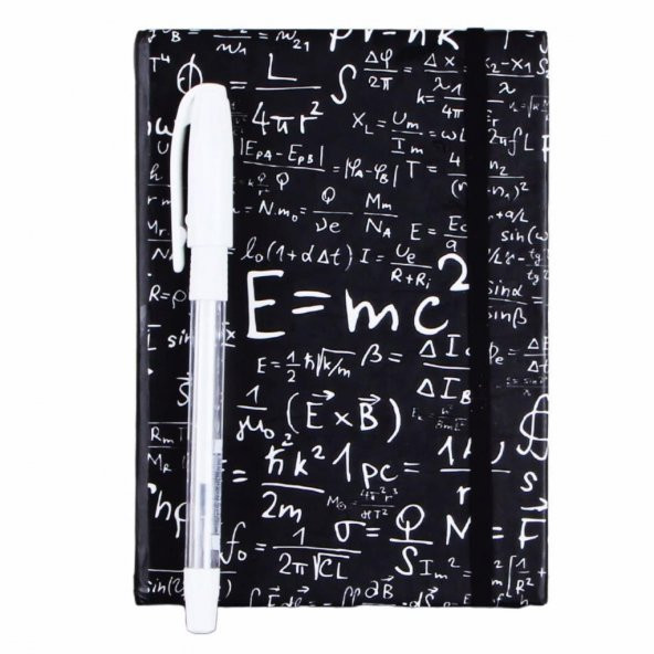 Albert Einstein Fanus Biblo Siyah Defter Beyaz Kalem Kupa - 3