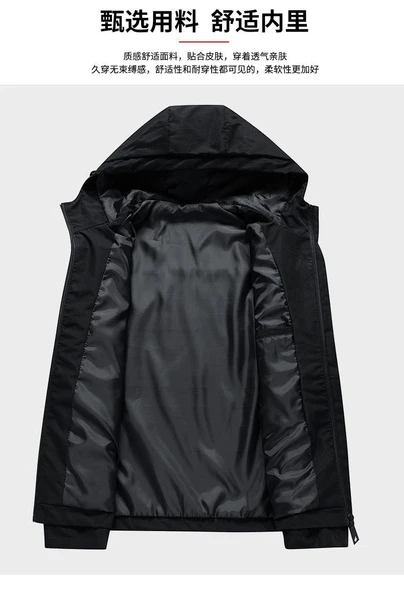 Cbtx Fermuarlı Spor Ve Rahat Kapüşonlu Outdoor Erkek Mont - 5
