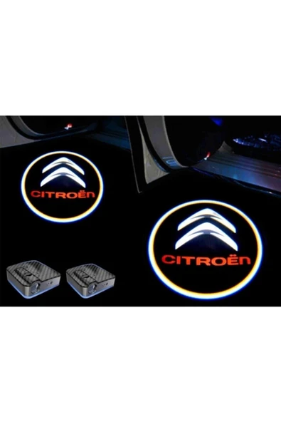 Velonova   Citroen Kapı Altı Logo Kapı Altı Led Mesafe Sensörlü Pilli Yapıştırmalı Yeni Nesil