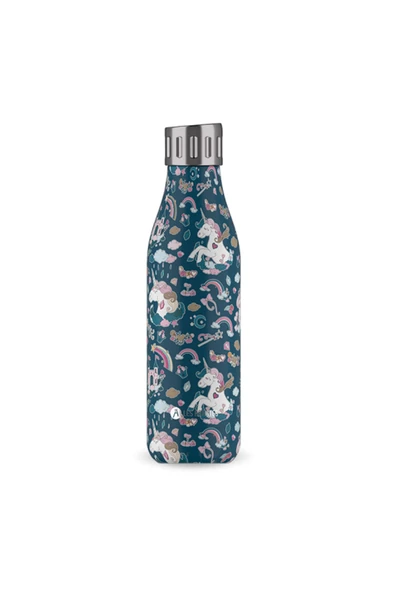 Les Artistes Paris Isı Yalıtımlı Çelik Termos 500ml Licorne Night  Çok Renkli 500 ML - Resim 2