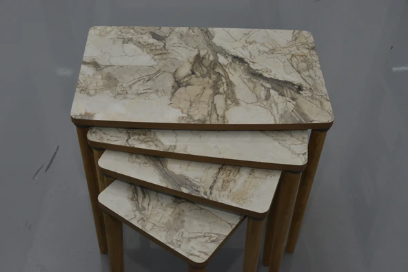 ES zigon sehpa 4 lü ahşap ayak klasik - 6