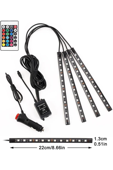 Velonova Ayak Altı Led 12 Ledli Lamba Sese Duyarlı Led Müziğe Duyarlı Led - 3
