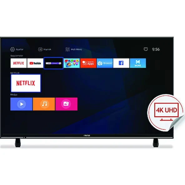 Altus AL55L 8960 5B 55'' 139 Ekran Uydu Alıcılı 4K Ultra HD Smart LED TV