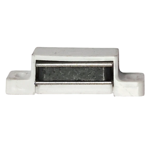 Mıknatıslı Çıt Çıt Kapı Pencere Sineklik Menteşe Mobilya Çıtçıtı Beyaz Plastik Kilit -5 Adet - 2