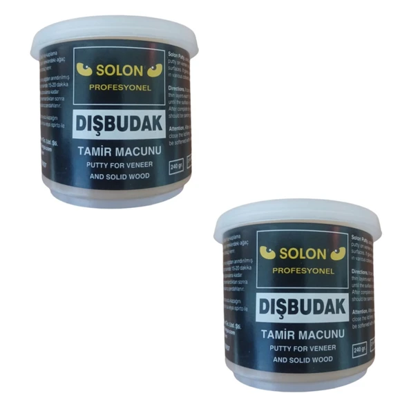 2 Adet Çok Amaçlı Ahşap Parke Masa Sehpa Çizik Çok Amaçlı Tamir Dolgu Macunu Dışbudak 240 Gr ürün görseli