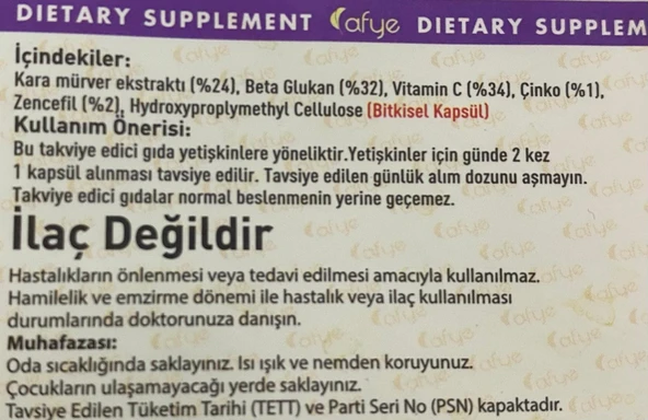 Afye SamBeZinC Takviye Edici Gıda 30 Bitkisel Kapsül - 3