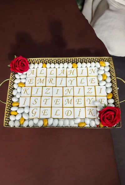 Glow Kız İsteme Çikolata ve Kız İsteme Çiçeği Seti gold - 3