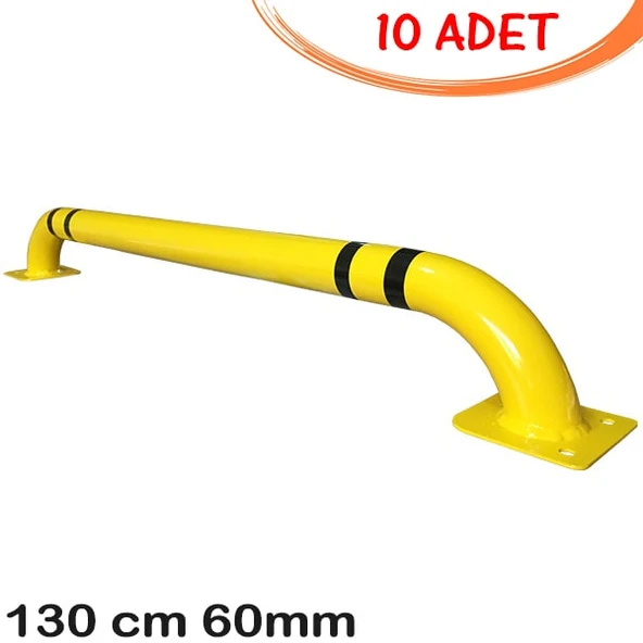 Araç Park Etme Demiri Otopark Ayırıcı Bariyer Ayırma Araç Stoperi 130cm Ø60mm 2.5mm (10 ADET)