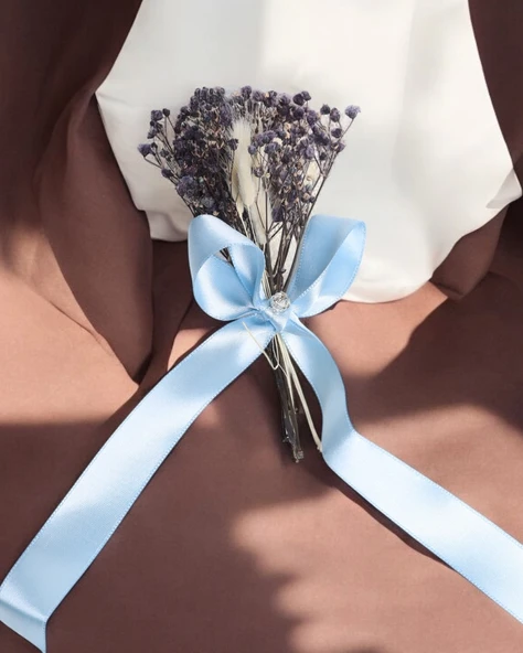 Bloom Doğal Cipso Tepsi Çiçeği  mavi - 1