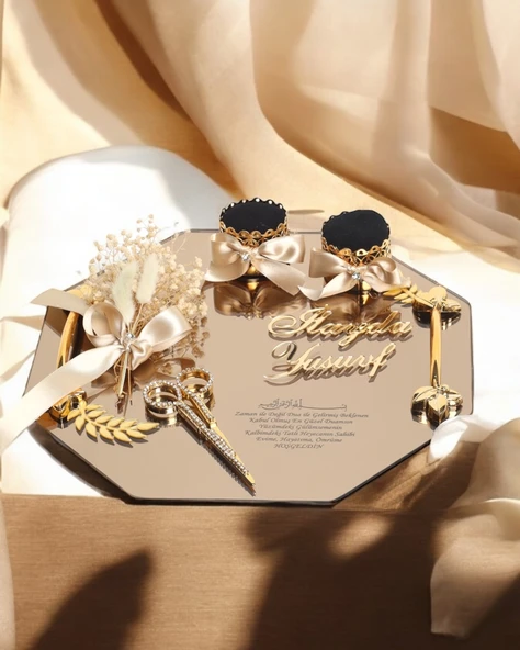 Affinity Gold Söz Nişan Yüzük Tepsisi gold ürün görseli