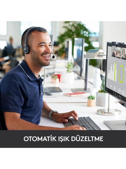 Logitech C270 HD 720p Mikrofonlu Web Kamerası - Siyah - 4