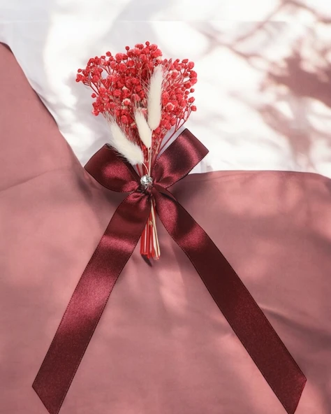 Eon Doğal Cipso Tepsi Çiçeği BORDO