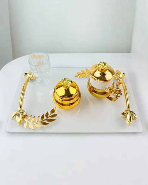 Embrace Söz Nişan Kahve Tepsisi  Beyaz