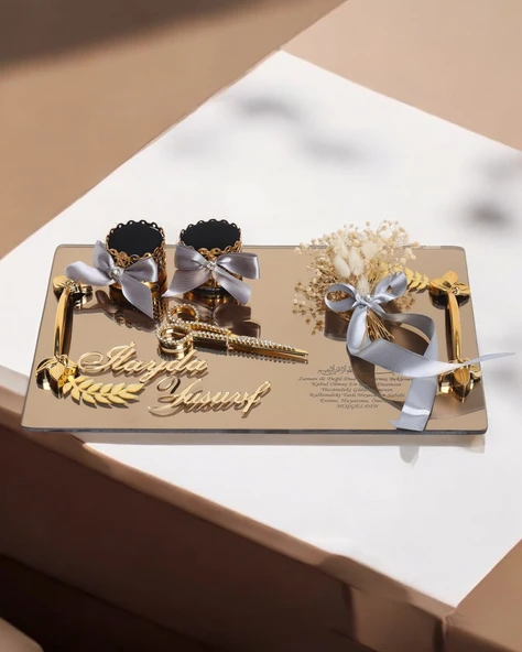 Harmony Gold Söz Nişan Tepsisi GRİ