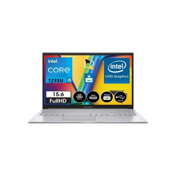 X1504ZA-NJ672 Intel Core I5-1235U 8gb 512GB SSD 15.6" Windows 11 Işıklı Klavye Taşınabilir Bilgisayar - 2