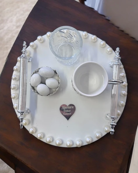 Fascination Gümüş İncili Söz Nişan Tepsisi  gümüş - 5