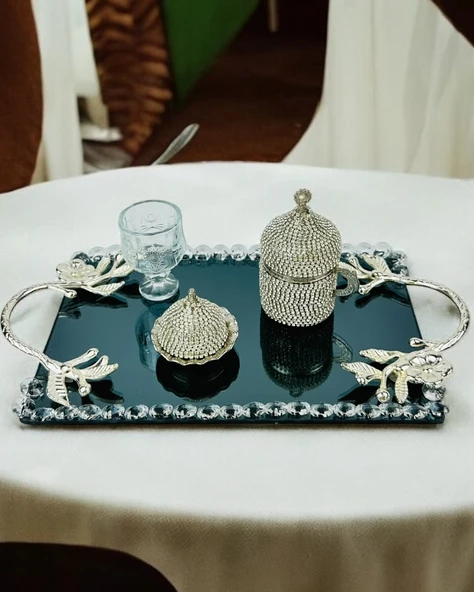 Serenity Söz Kahve Tepsisi  Siyah
