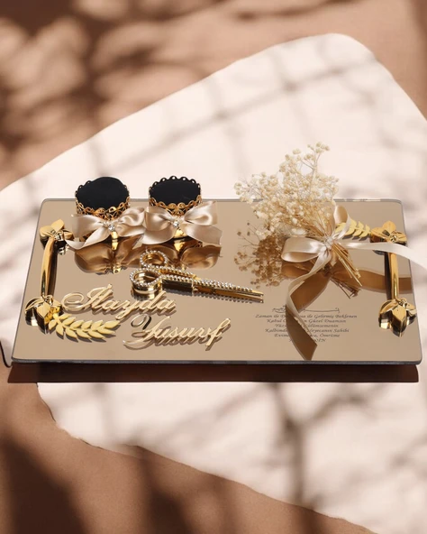Harmony Gold Söz Nişan Tepsisi   gold