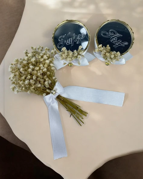 Shade Aynalı Yükselti ve Söz Makası Seti  Beyaz - Resim 2